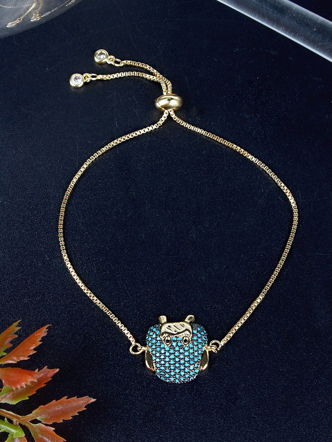 

Stylecast X KPOP Gold-Plated Stone Studded Charm Bracelet