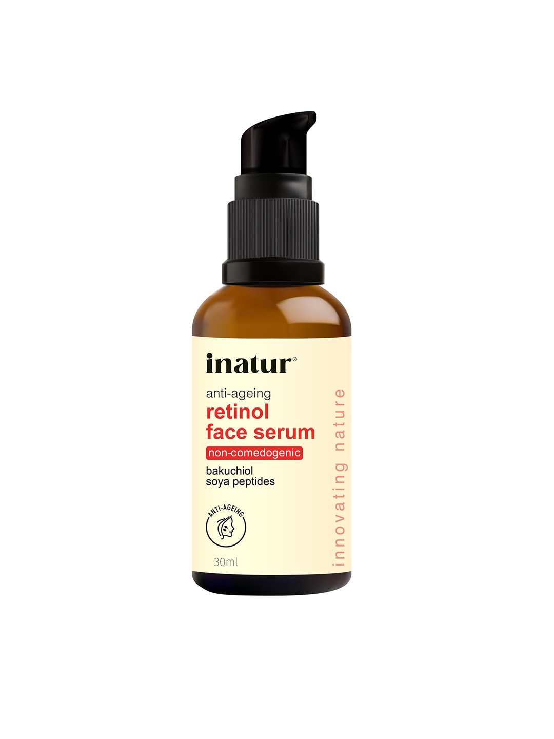 

Inatur Anti-Ageing Retinol Face Serum With Soya Peptides - 30ml, Yellow