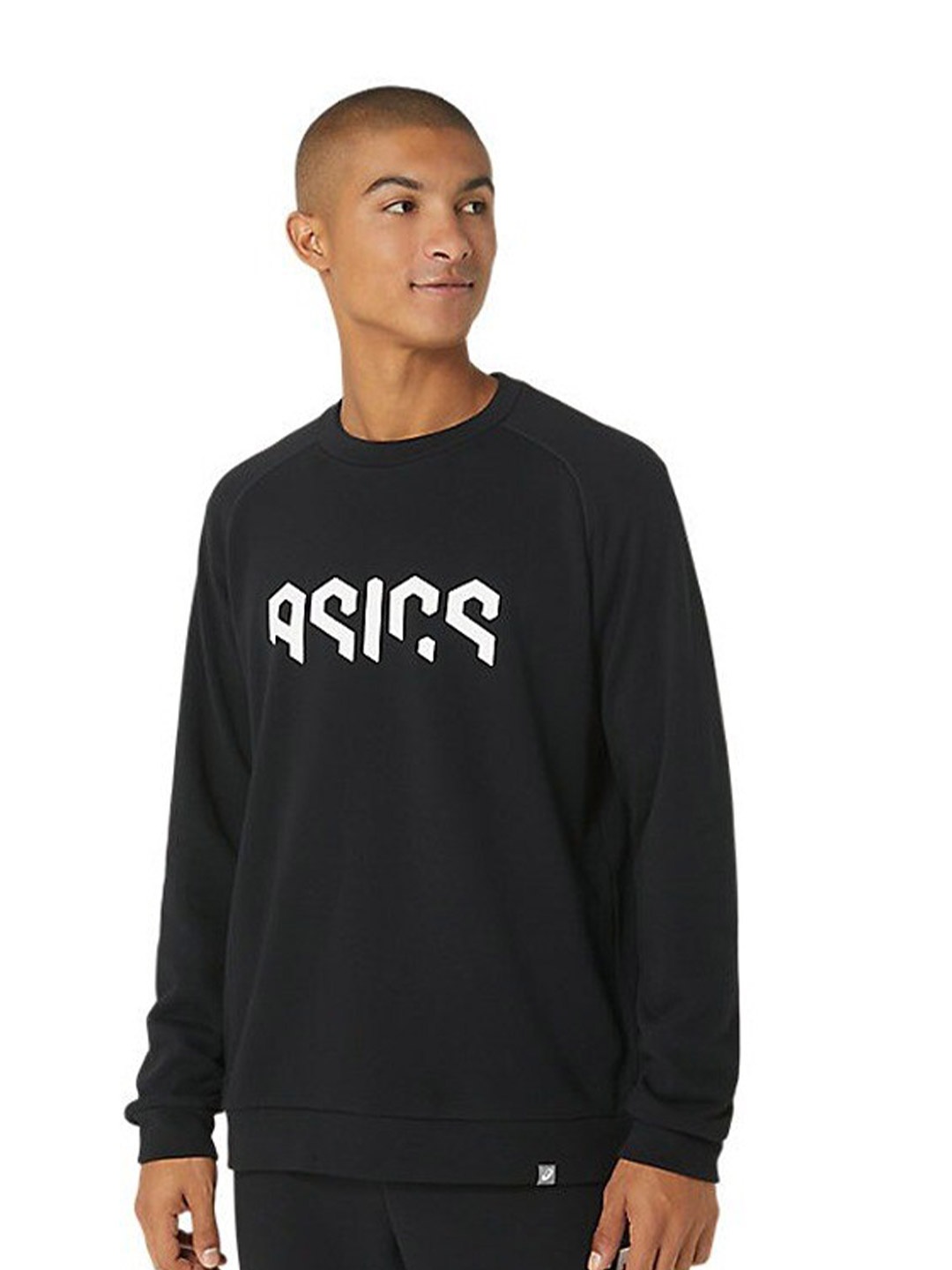 

ASICS Typography Printed Pullover, Black
