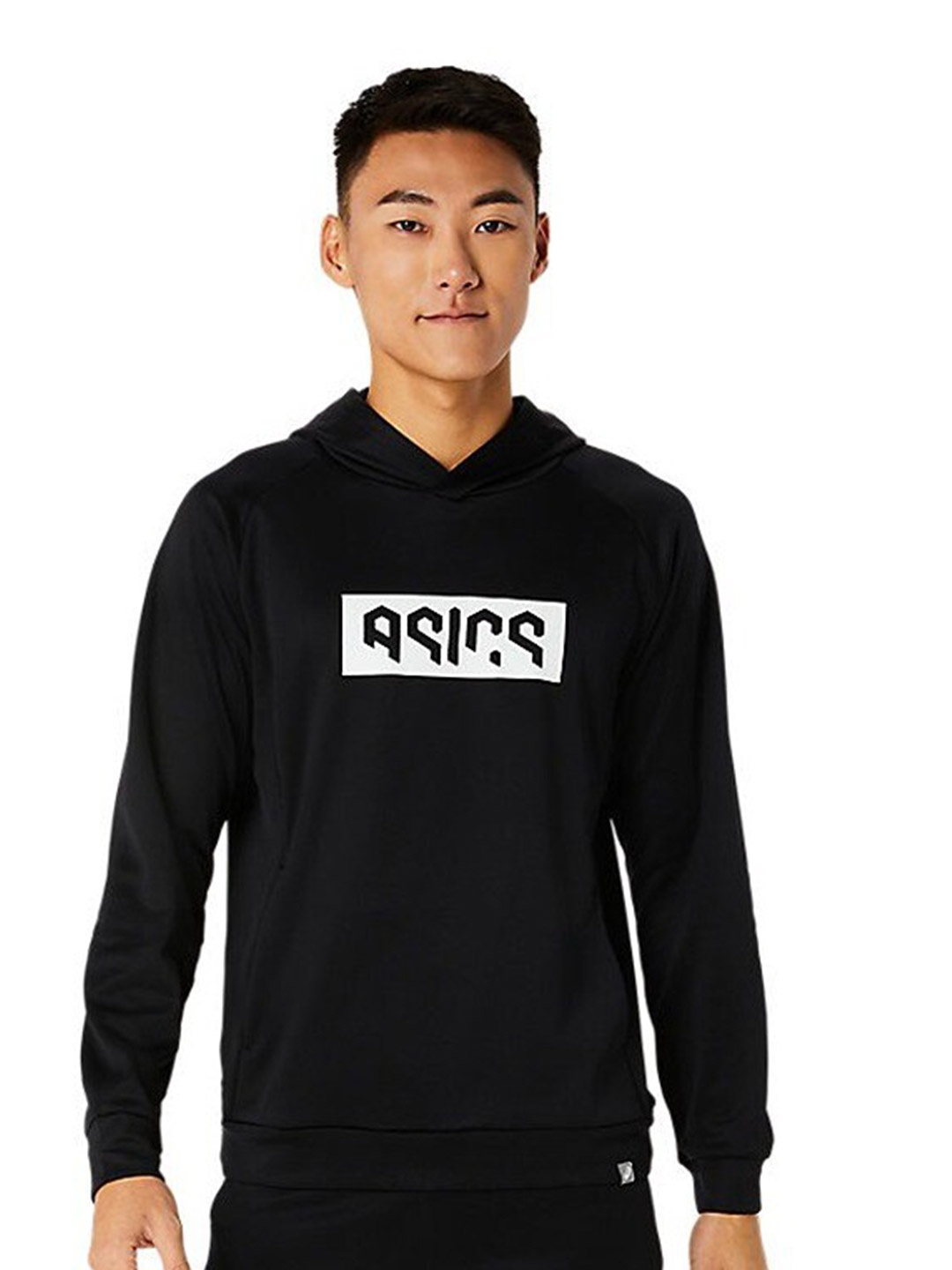 

ASICS Hex Graphic Light Printed Hooded Fleece Pullover Sweatshirts, Black