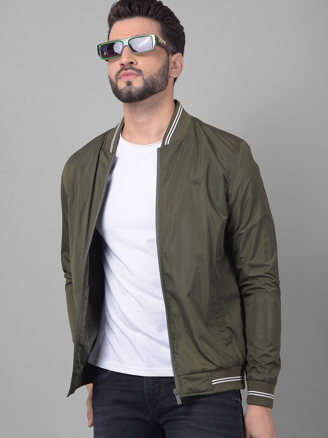 

Crimsoune Club Mock Collar Bomber Jacket, Olive