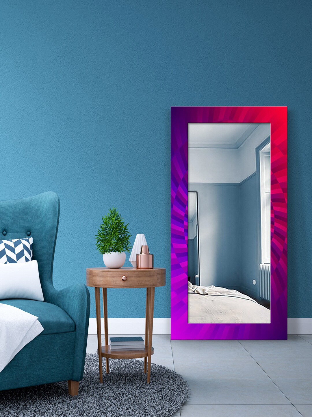 

999Store Purple & Pink Long Floor Mirror