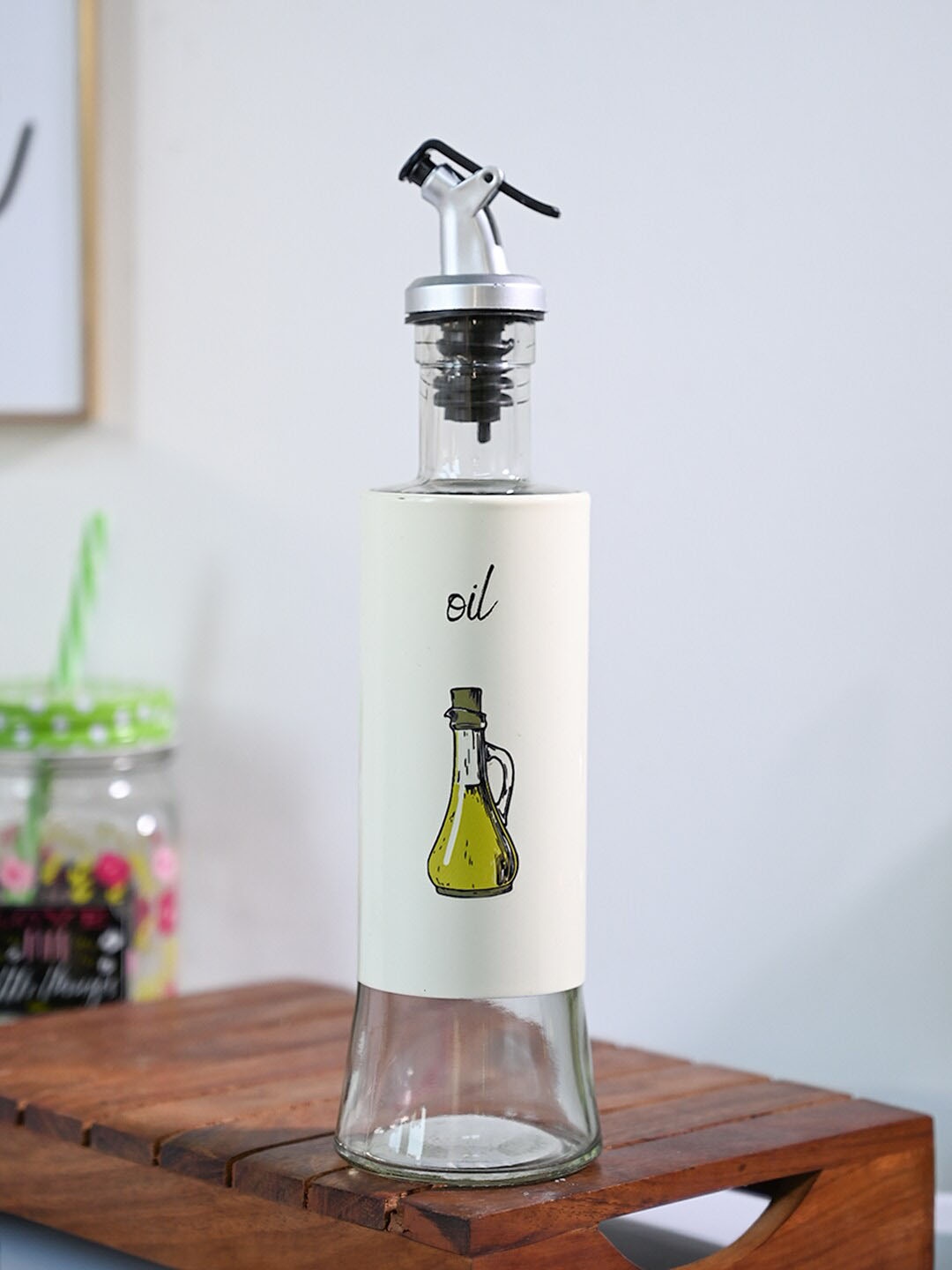 

MARKET99 2 Pcs Off White Oil Dispenser 350 ML Each
