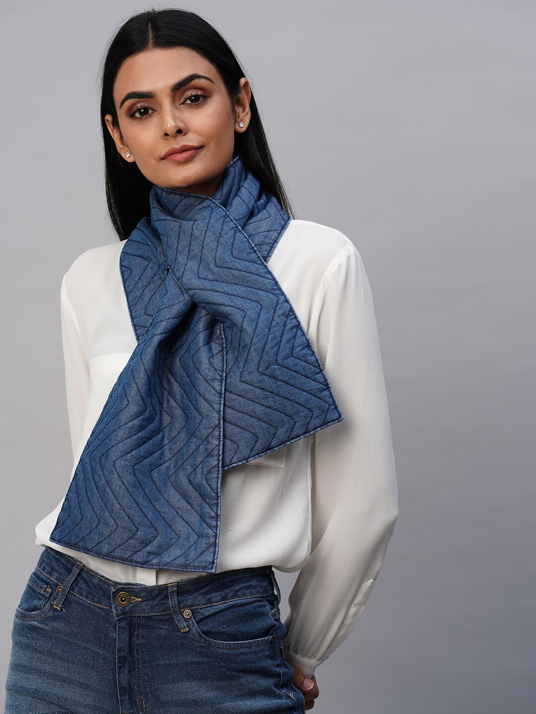 

Chemistry Printed Cotton Scarve, Blue