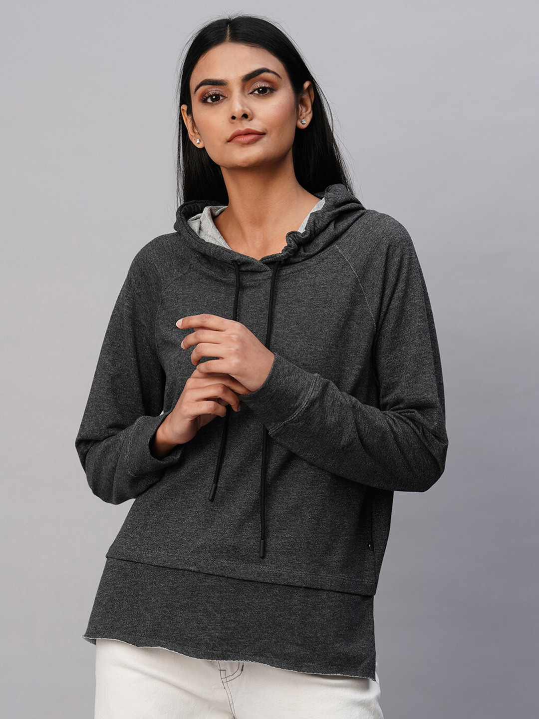 

Chemistry Long Sleeves Hooded Pullover Sweatshirt, Charcoal