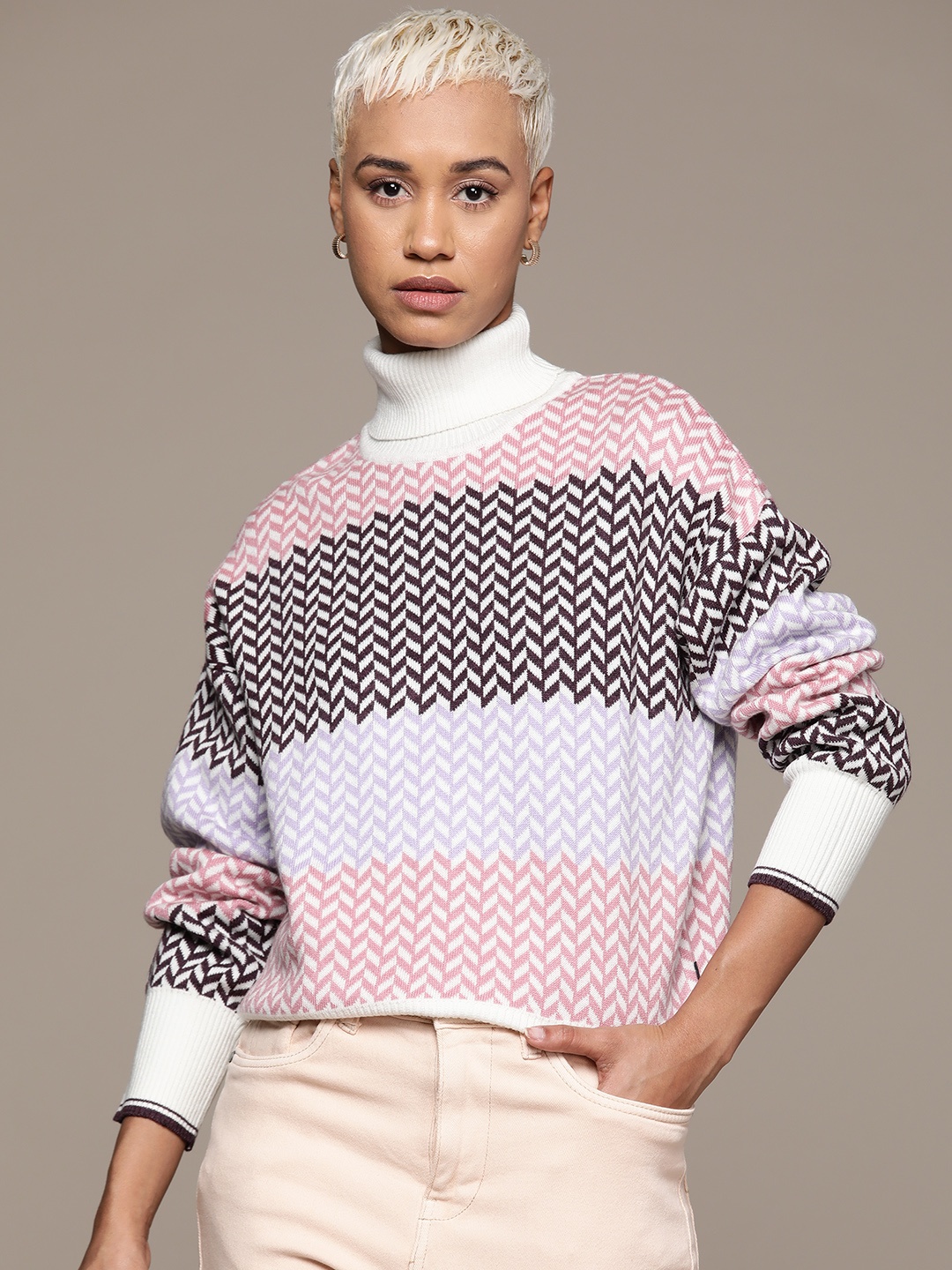 

Roadster Women Printed Pullover, Multi