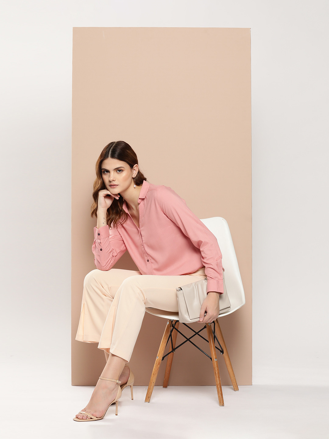 

her by invictus Women Opaque Casual Shirt, Pink