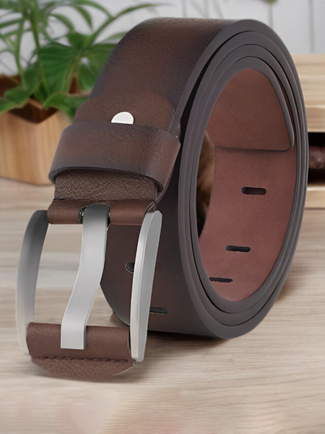 

Roadster Men Brown Textured Formal Belt