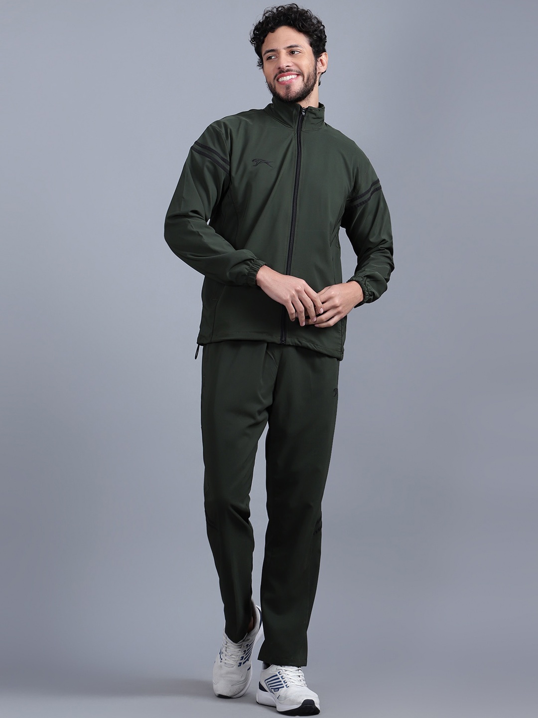 

Shiv Naresh Mock Collar Mid Rise Tracksuit, Olive