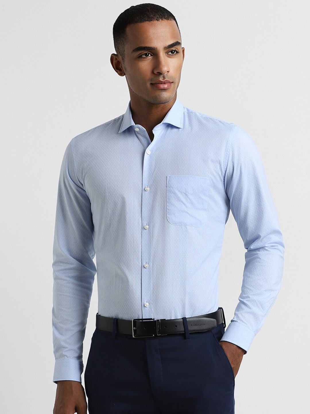 

Peter England Slim Fit Formal Shirt, Blue