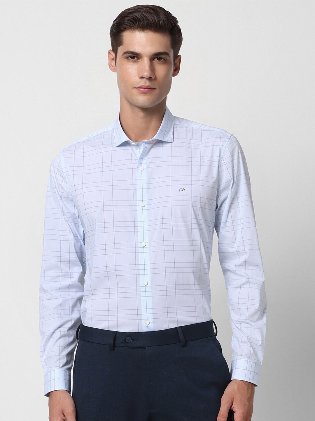 

Peter England Slim Fit Checked Casual Shirt, Blue