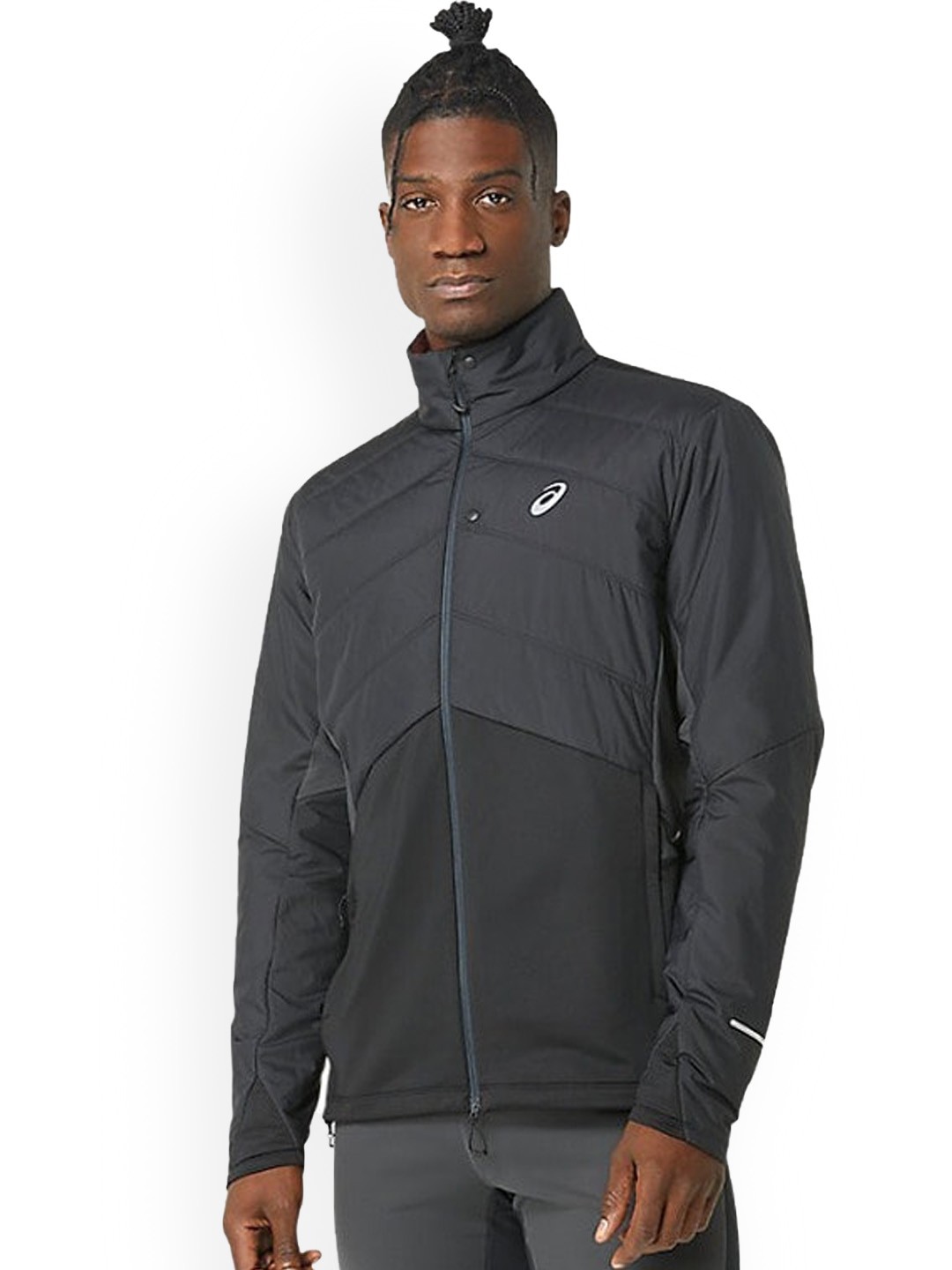 

ASICS Mock Collar Long Sleeves Sporty Jacket, Black
