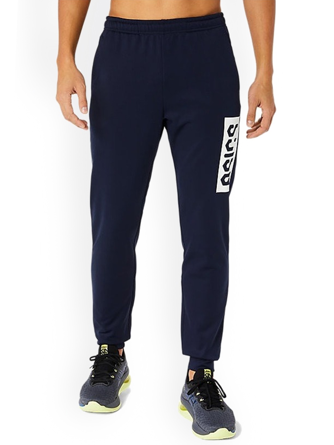 

ASICS Hex Graphic Light Men Typography Printed Joggers, Navy blue