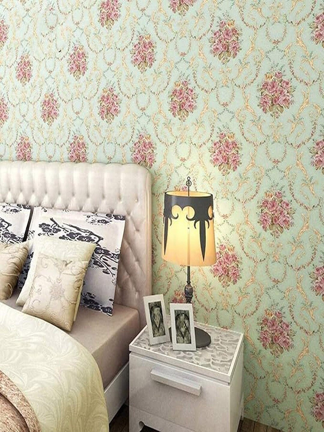 

Univocean Pink & Green Self Adhesive Floral Wallpaper