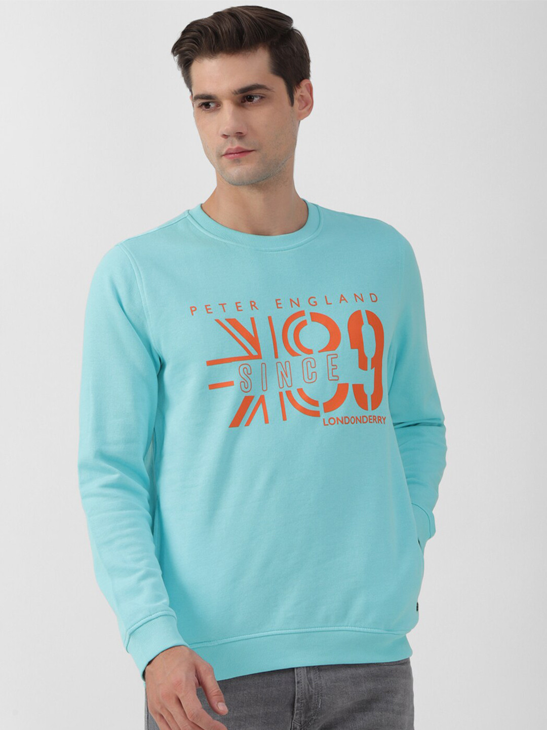 

Peter England Casuals Typography Printed Sweatshirt, Blue