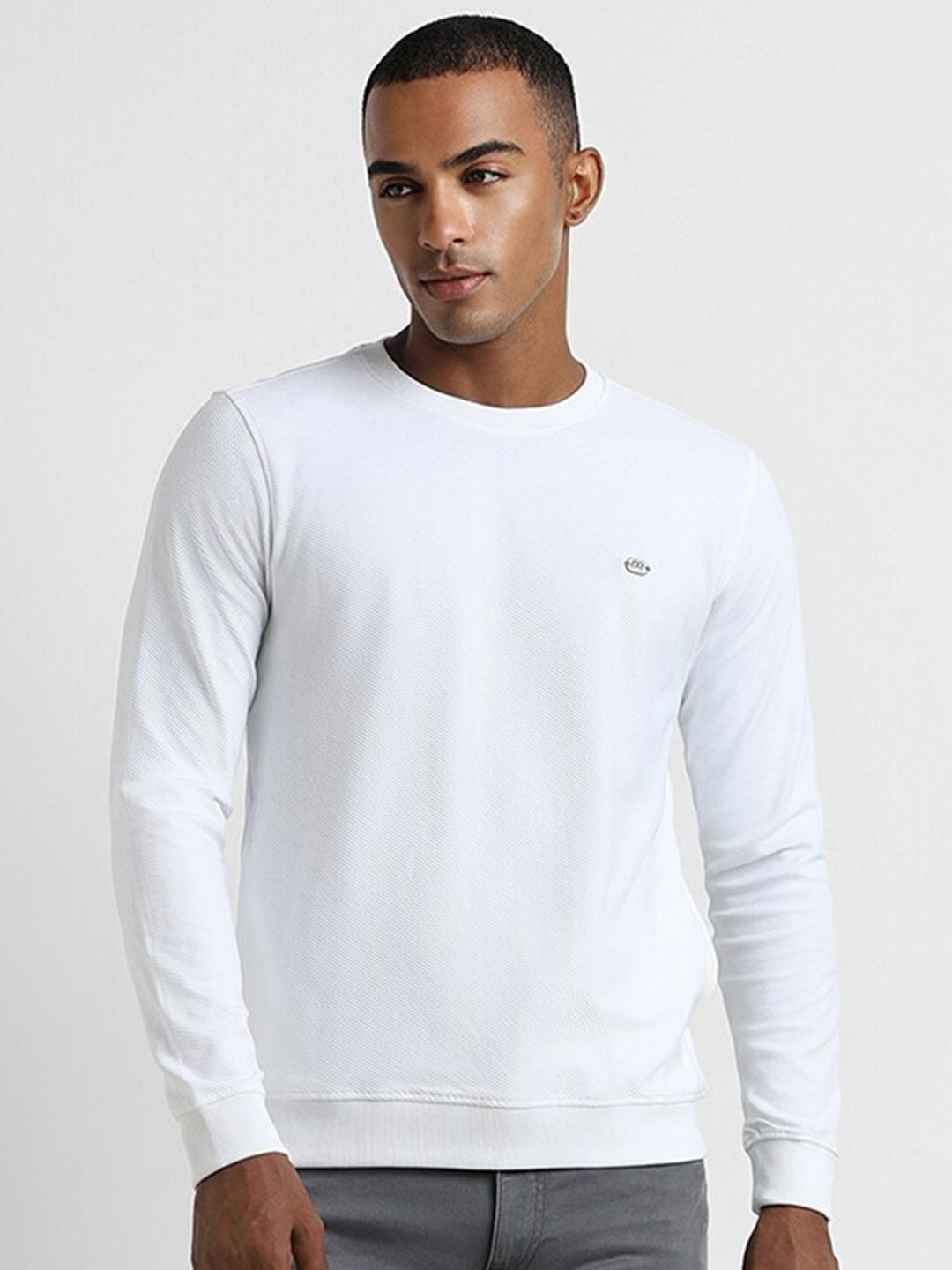 

Peter England Casuals Round Neck Pullover Sweatshirt, White