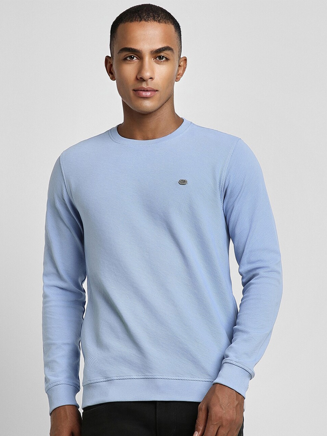 

Peter England Casuals Round Neck Pullover Sweatshirt, Blue
