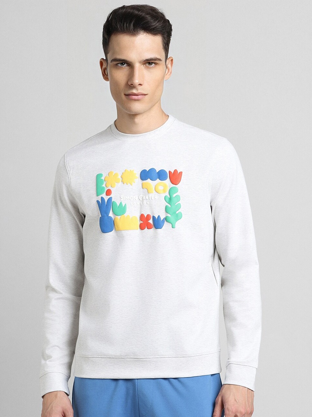 

SIMON CARTER LONDON Floral Printed Sweatshirt, White