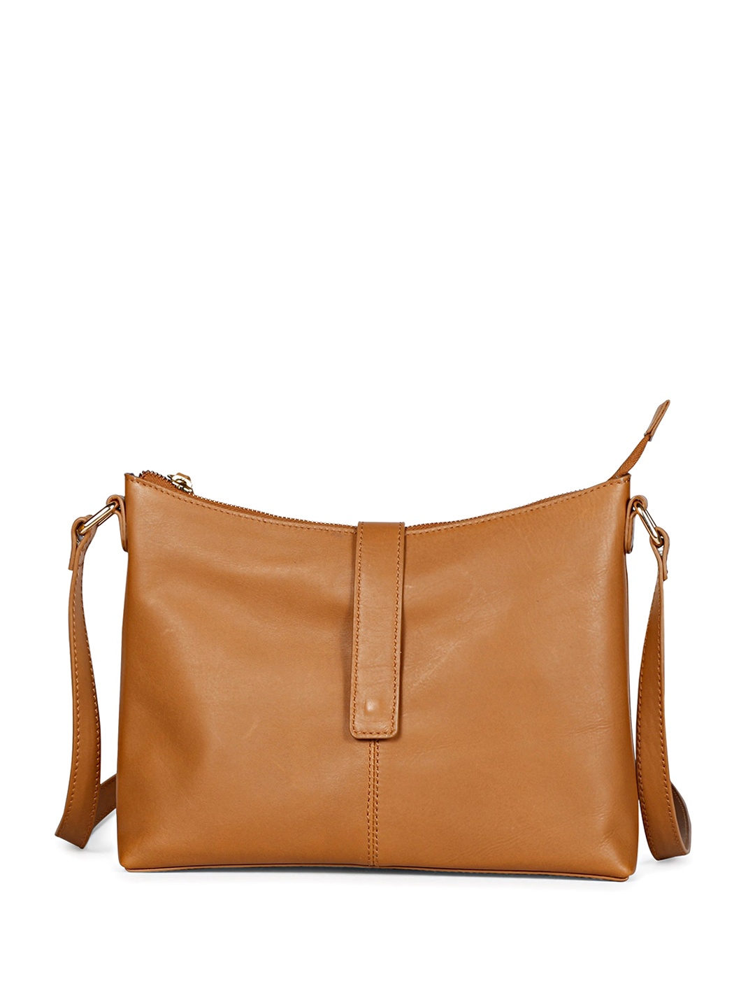 

Saint G Miniature Zip Detail Leather Sling Bag, Tan