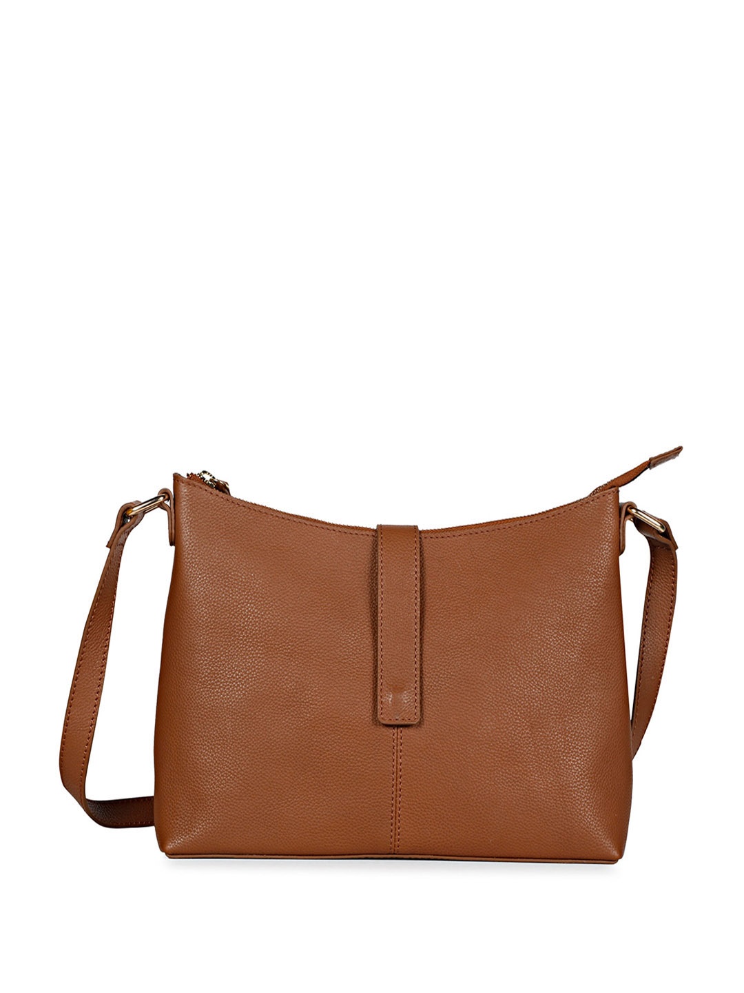 

Saint G Miniature Zip Detail Leather Sling Bag, Brown