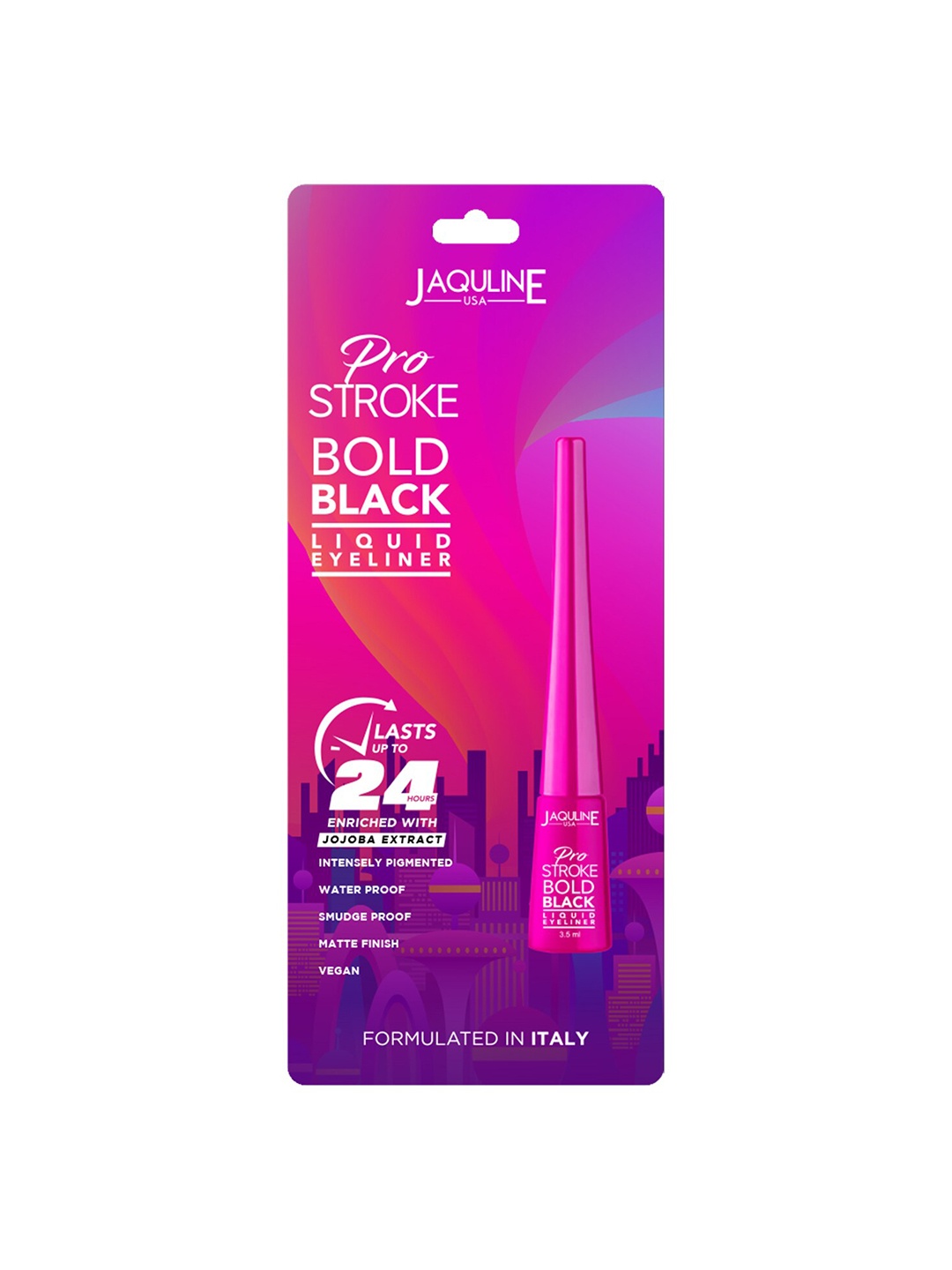 

Jaquline USA Pro Stroke Waterporoof Liquid Eyeliner With Jojoba Extract 3.5ml - Bold Black