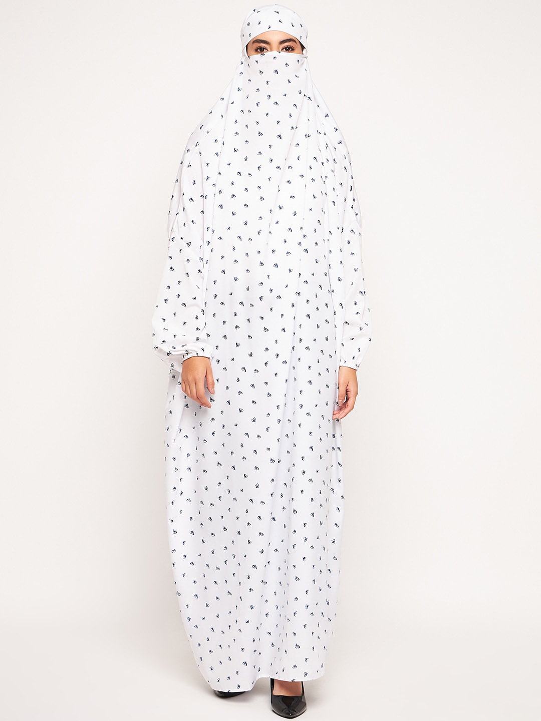 

NABIA Printed Jilbab Abaya Burqas, White
