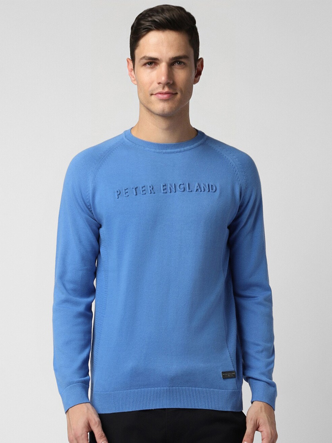 

Peter England Casuals Round Neck Pure Cotton Pullover, Blue