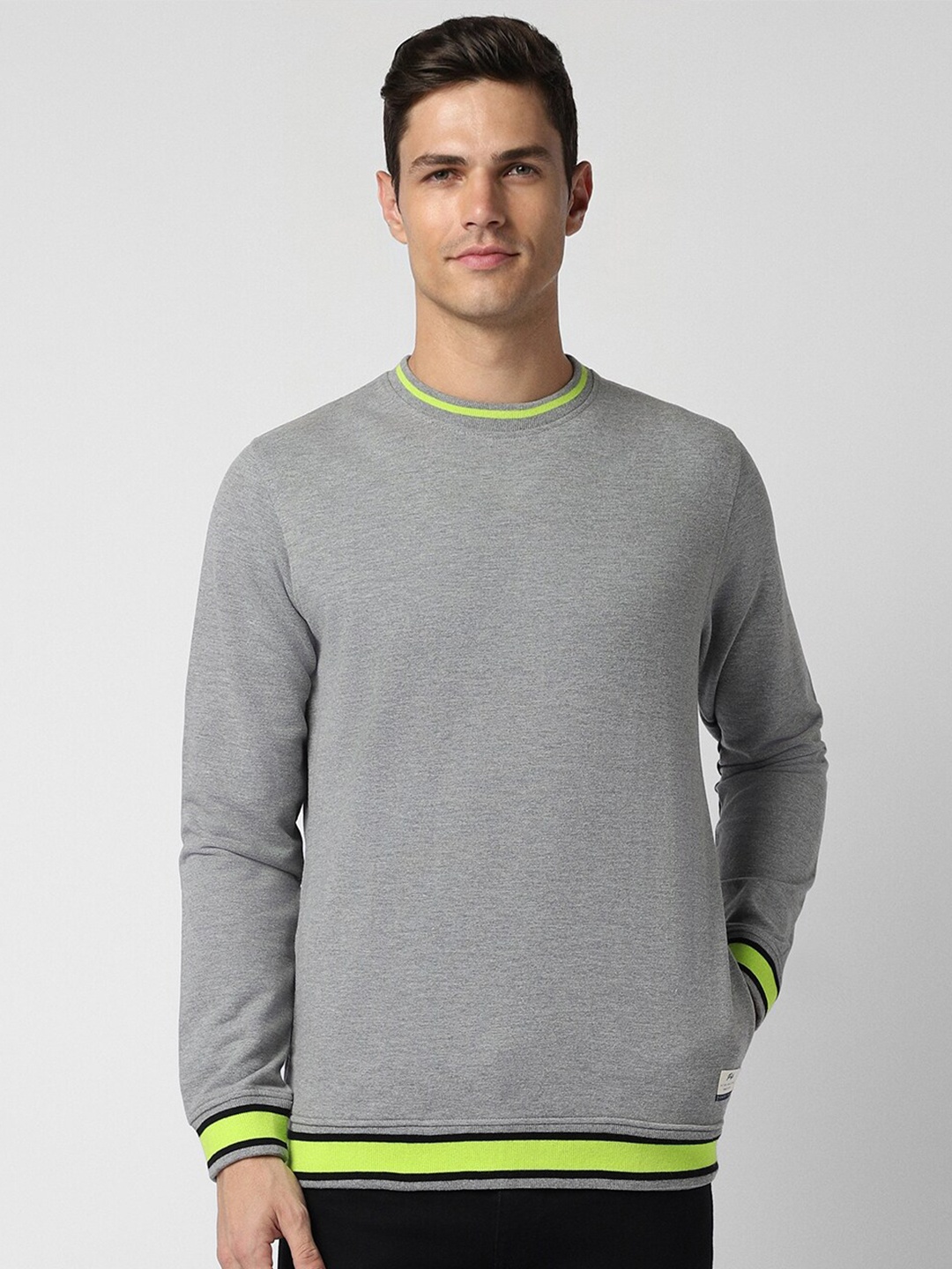 

Peter England Casuals Round Neck Pullover Sweater, Grey