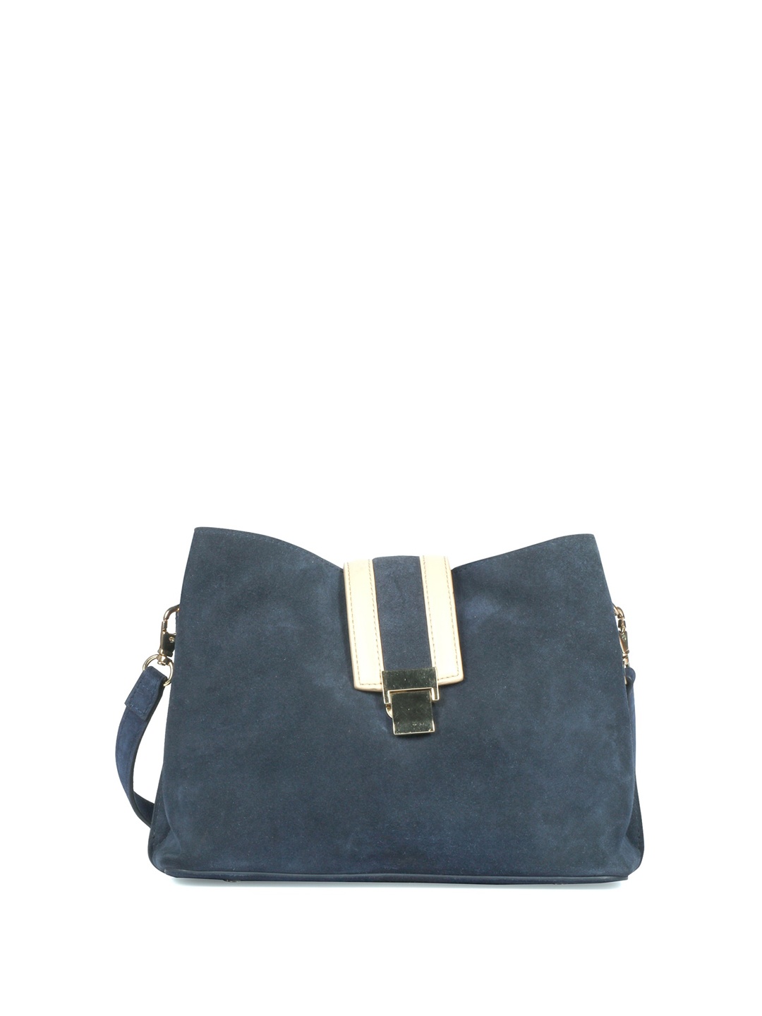 

Saint G Textured Suede Structured Sling Bag, Blue