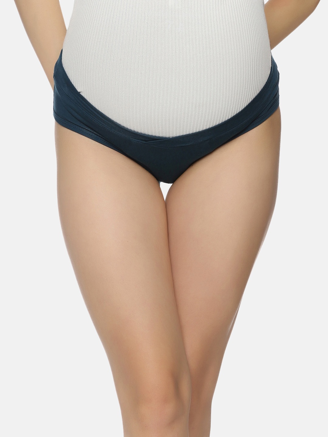 

Tailor & Circus Women Anti-Microbial Low-Rise Maternity Brief, Blue