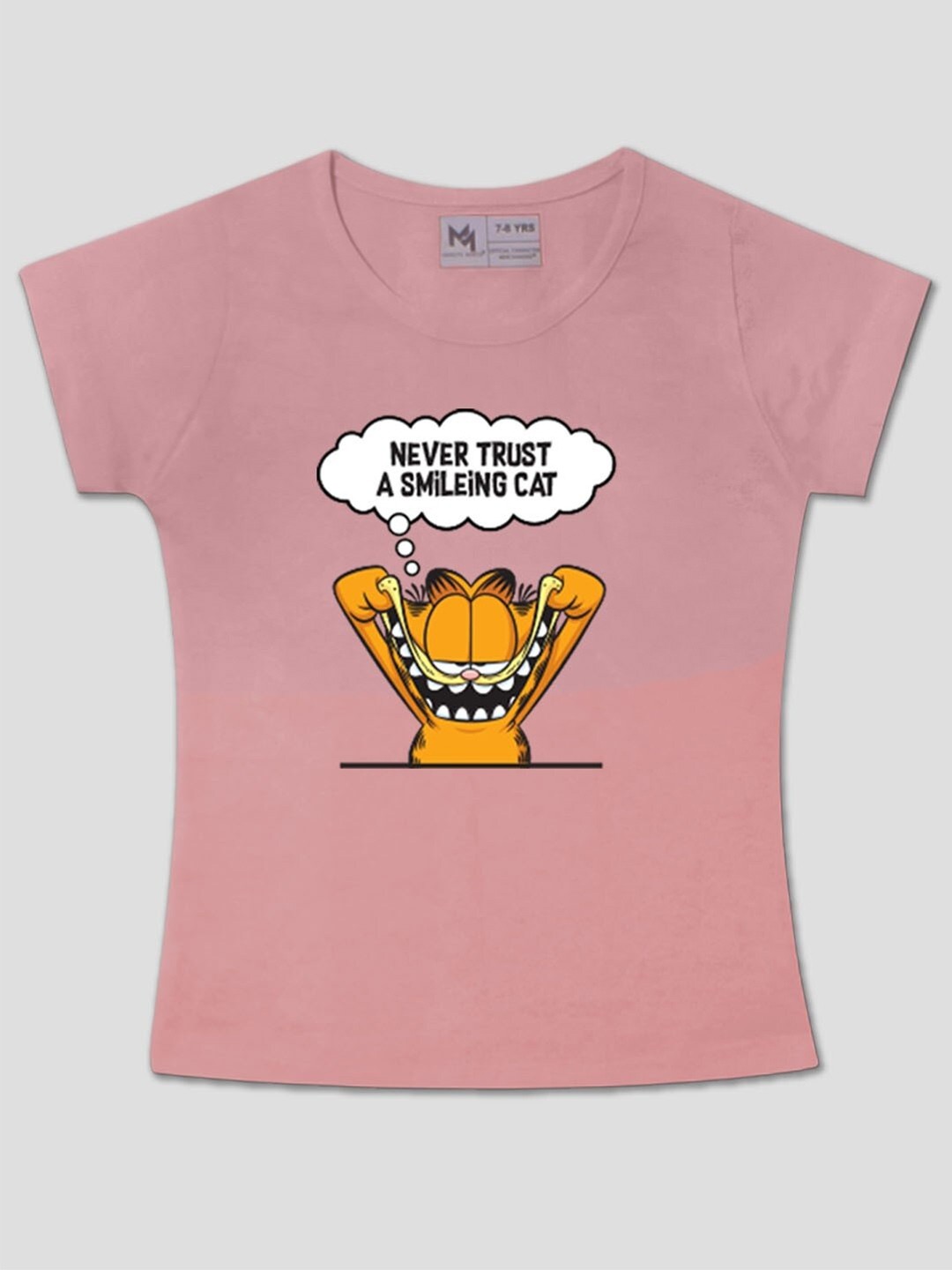 

Minute Mirth Girls Graphic Printed Regular Fit Cotton T-Shirt, Pink