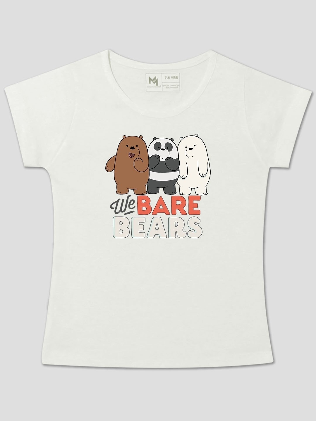 

Minute Mirth Infant Girls Printed Cotton T-shirt, White