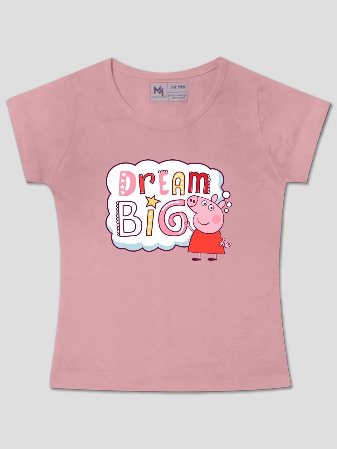 

Minute Mirth Infant Girls Peppa Pig Printed Cotton T-Shirt, Pink