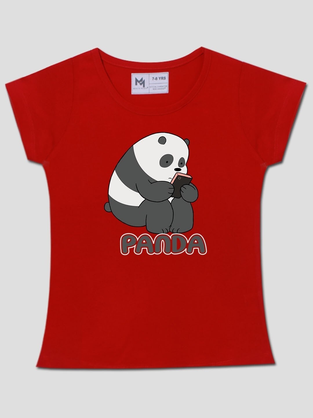 

Minute Mirth Girls Graphic Printed Cotton T-shirts, Red