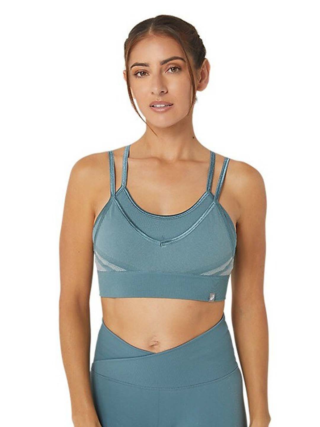 

ASICS Nagino Seamless Non Padded Sports Workout Bra, Green