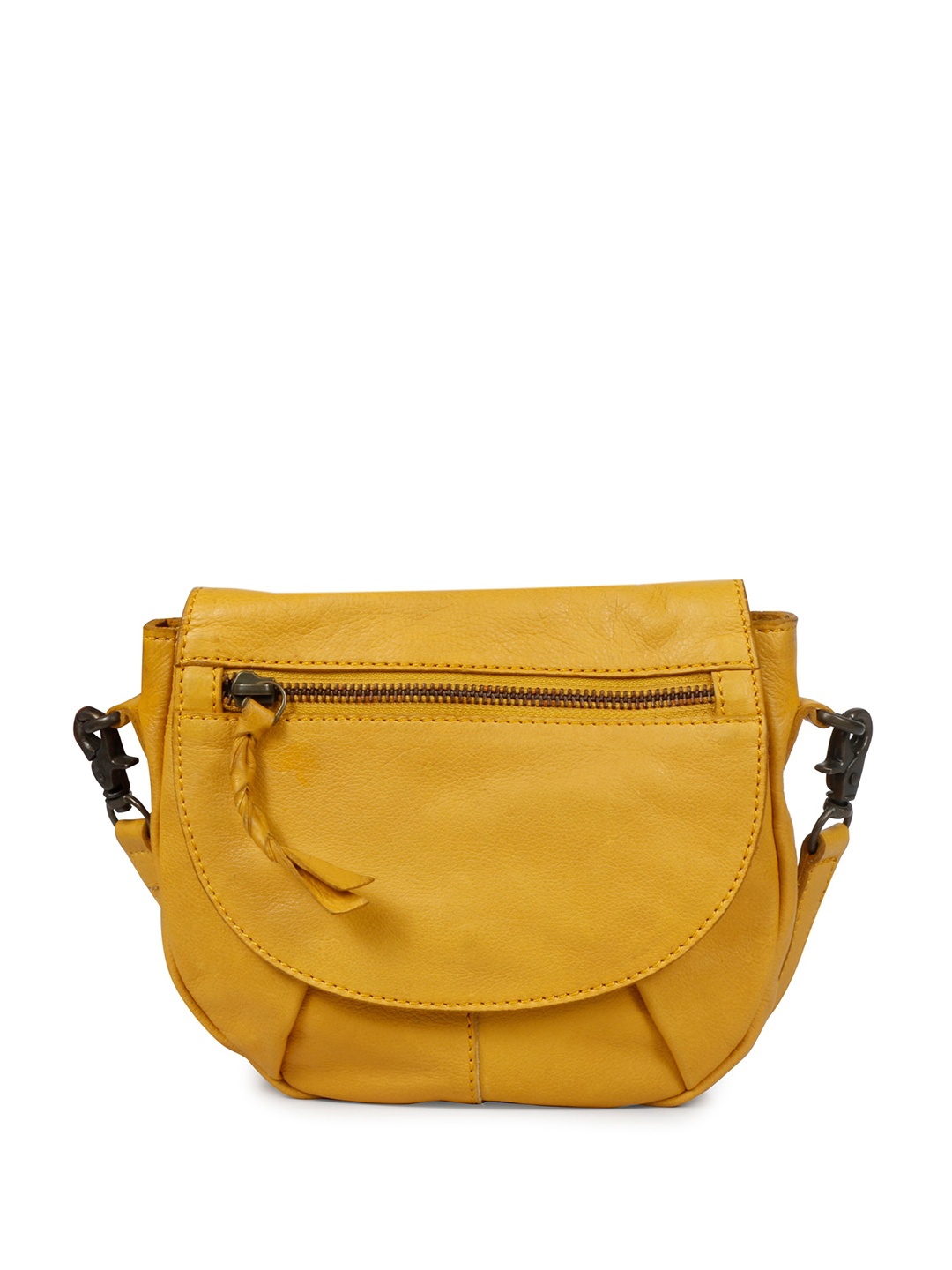 

Saint G Structured Leather Sling Bag, Yellow