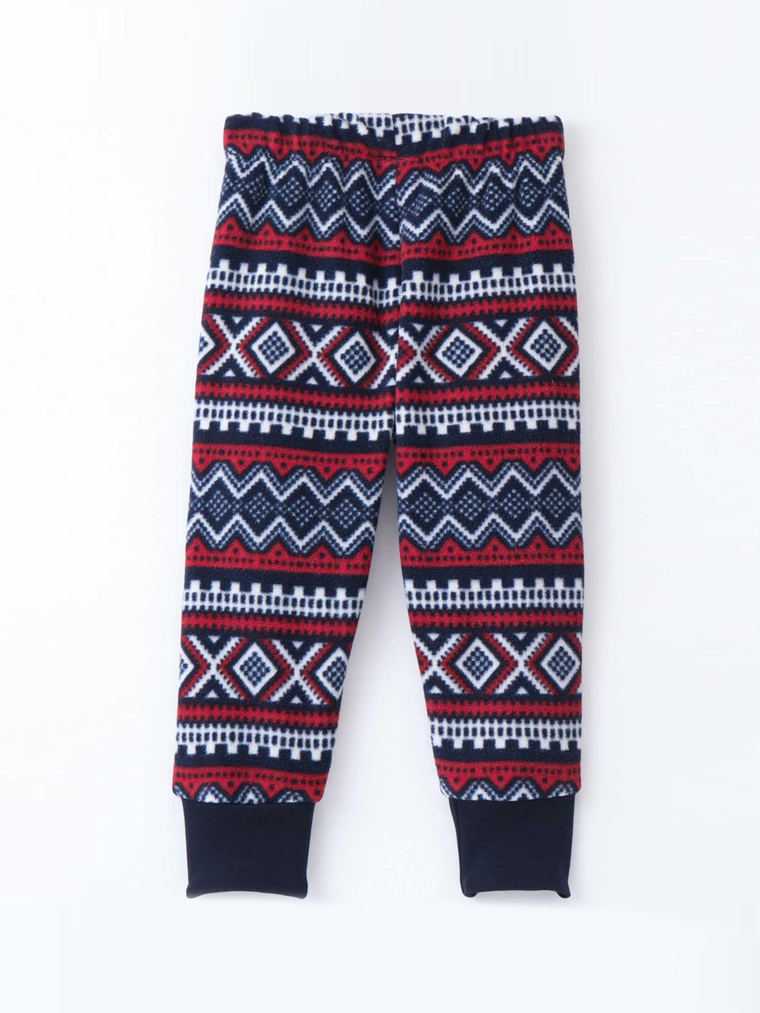 

CrayonFlakes Kids Geometric Printed Joggers, Navy blue