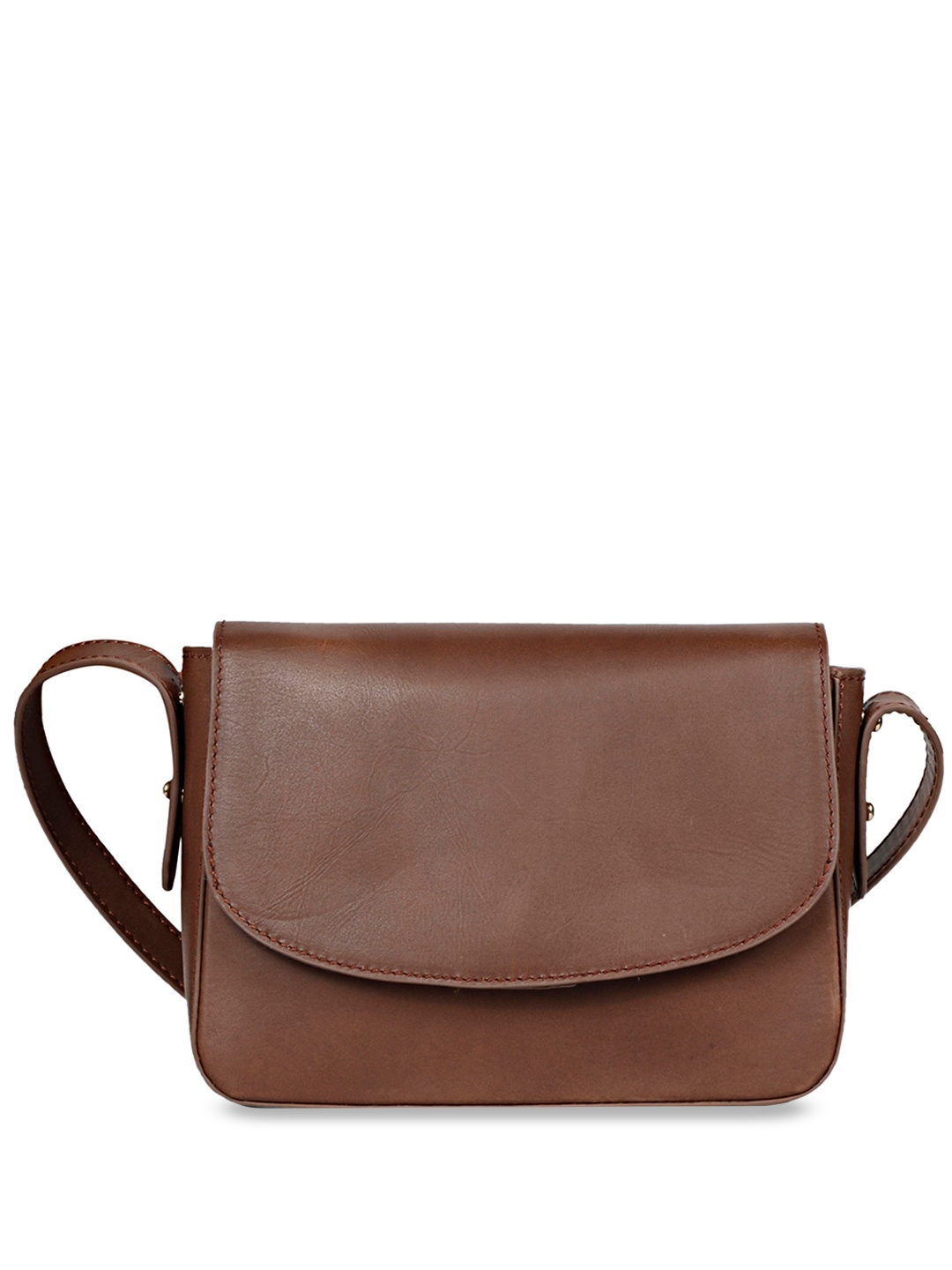 

Favore Structured Leather Sling Bag, Brown