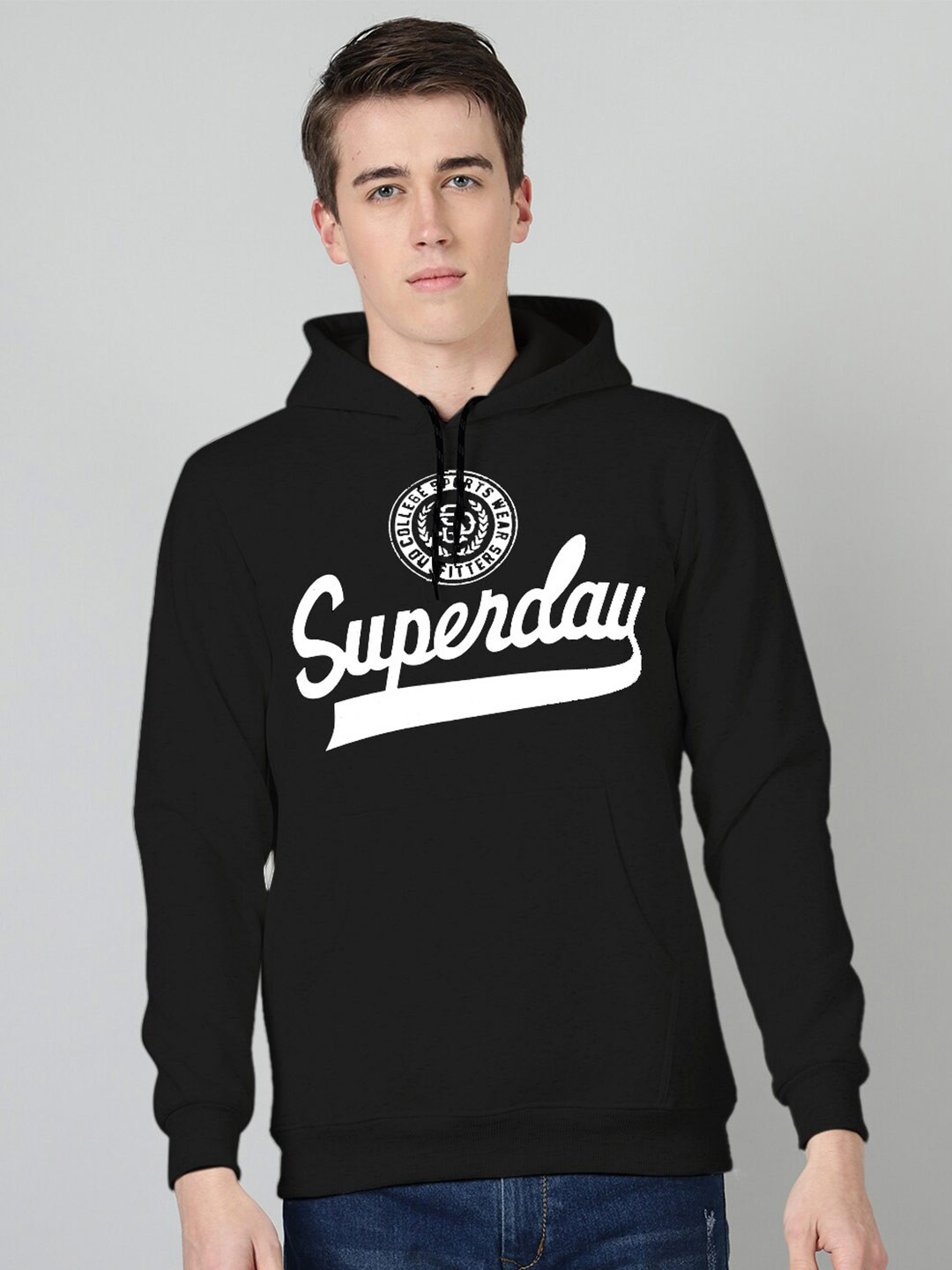 

FTX Typography Printed Hooded Fleece Pullover, Black