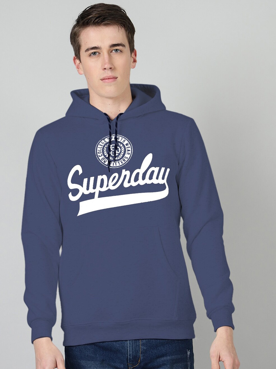 

FTX Typography Printed Hooded Fleece Pullover, Blue