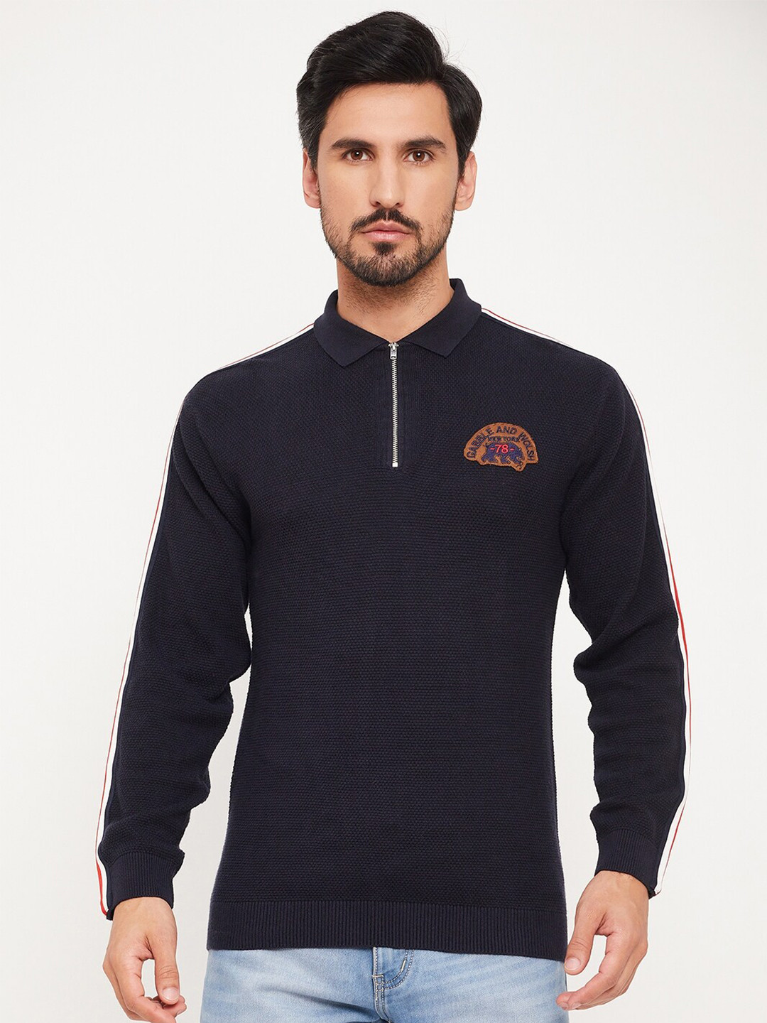 

GABBLE & WOLSH Pure Cotton Pullover Sweater, Navy blue