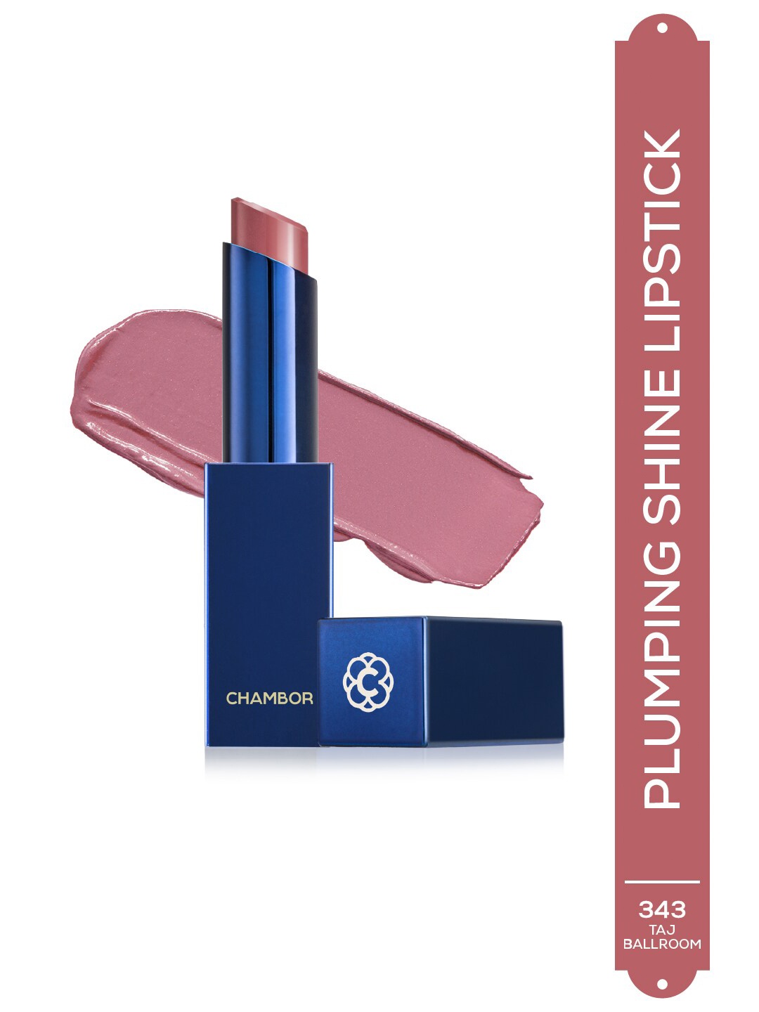 

Chambor Tres Shine Plump Long-Lasting Lipstick with Shea Butter - Taj Ballroom 343, Purple