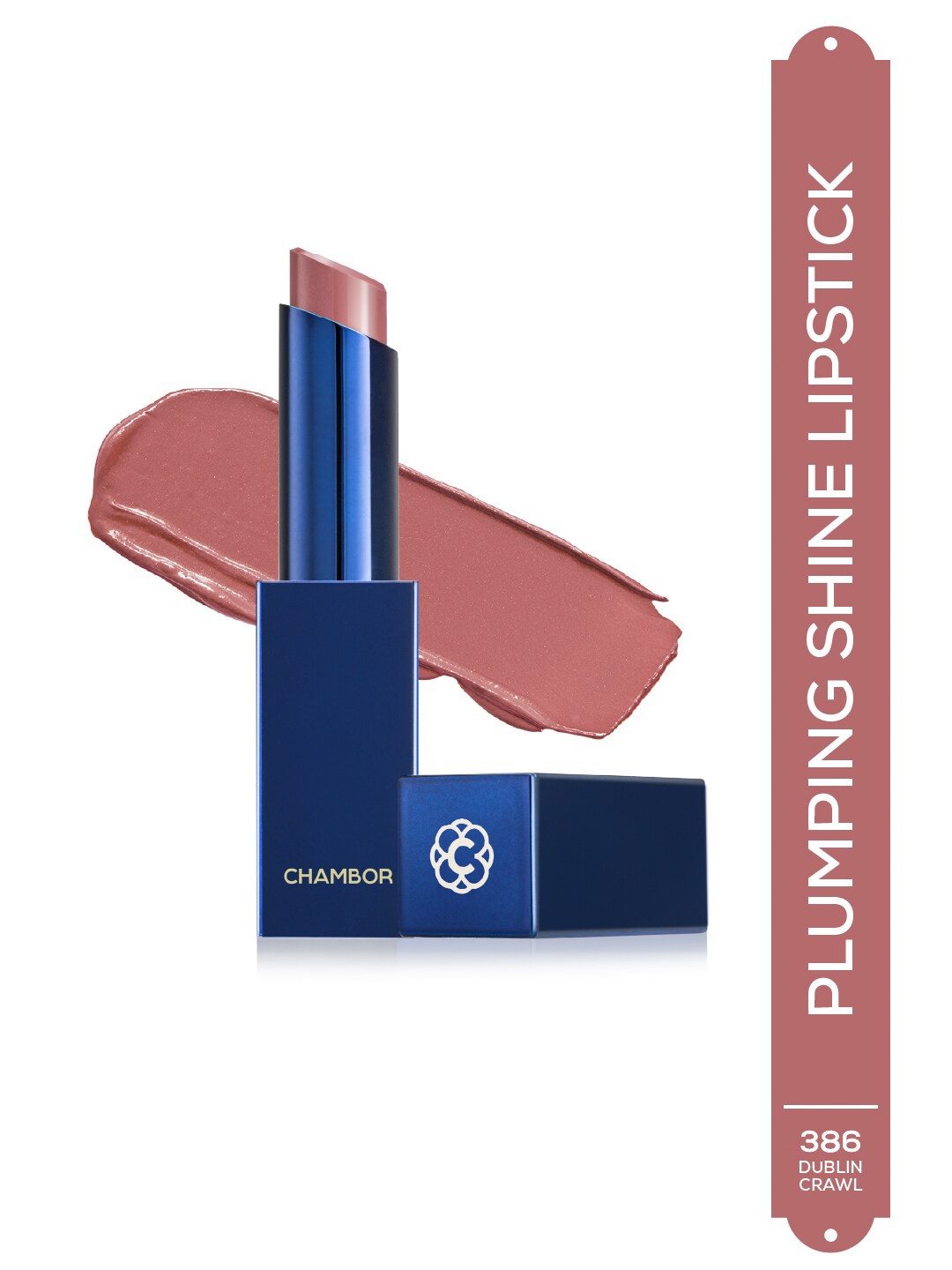 

Chambor Tres Shine Plump Long-Lasting Lipstick with Shea Butter - Dublin Crawl 386, Nude