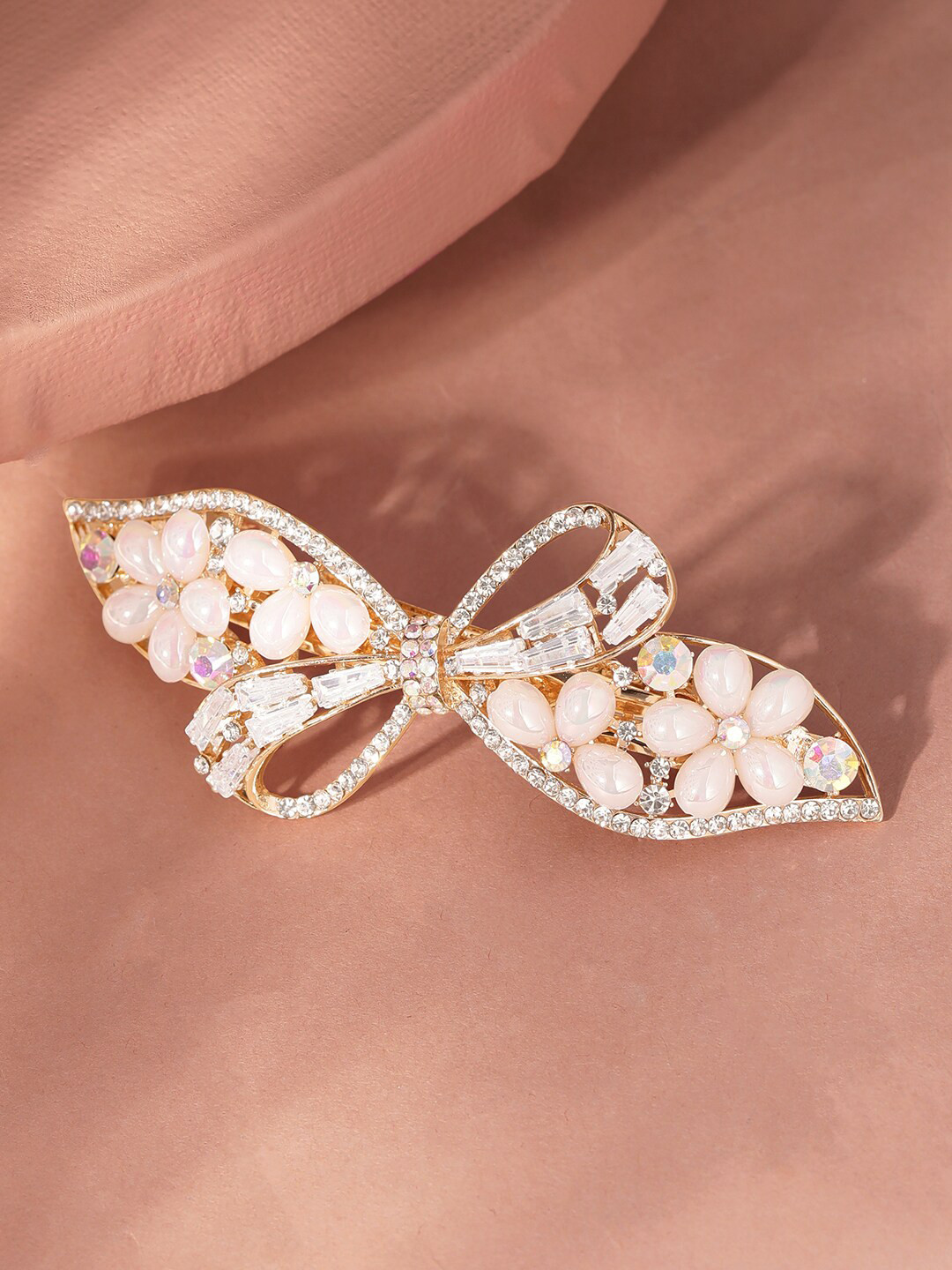

Rubans Beaded French Barrette, Gold
