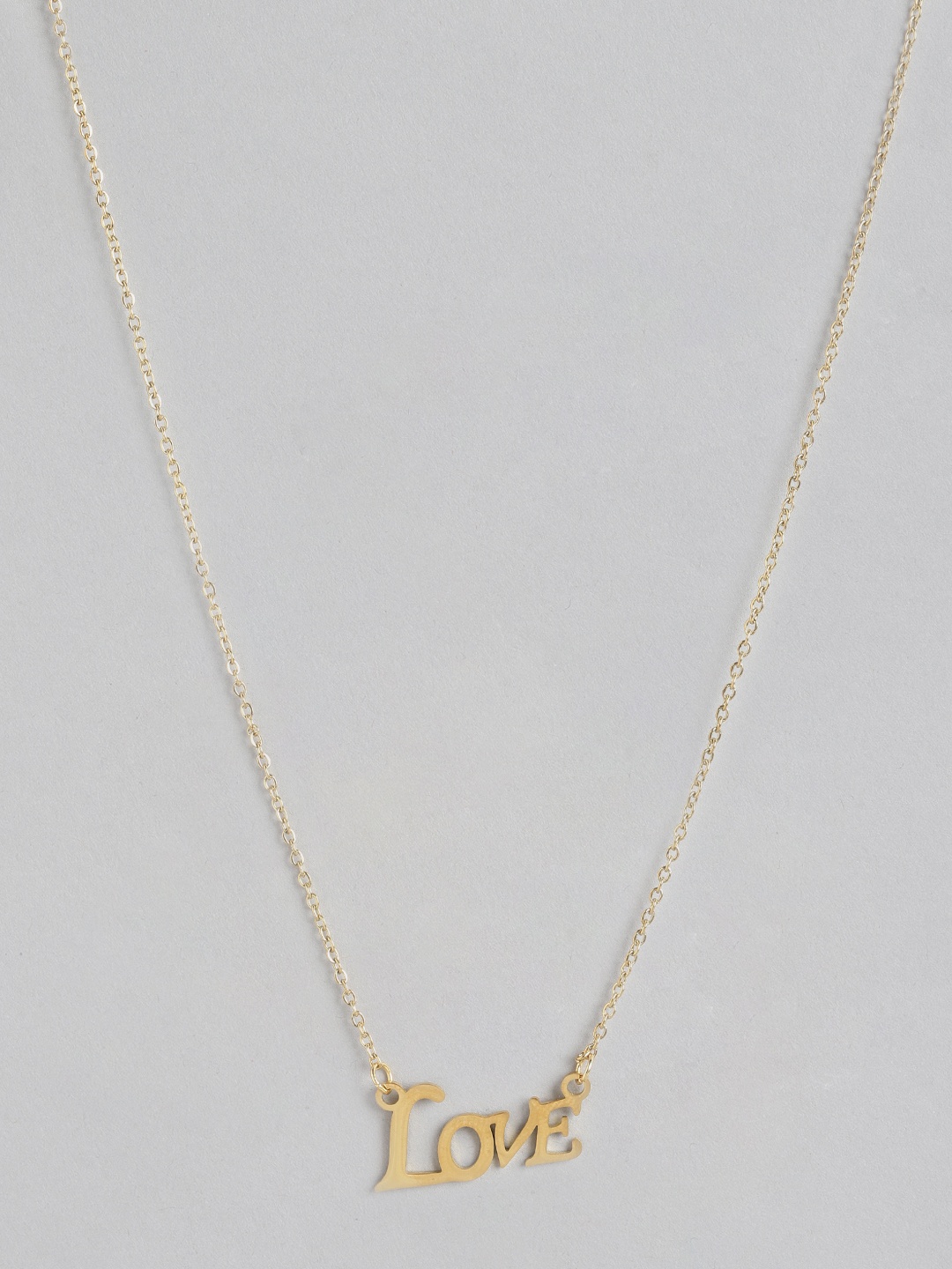 

PARIS HAMILTON Gold-Plated Love Pendant with Chain