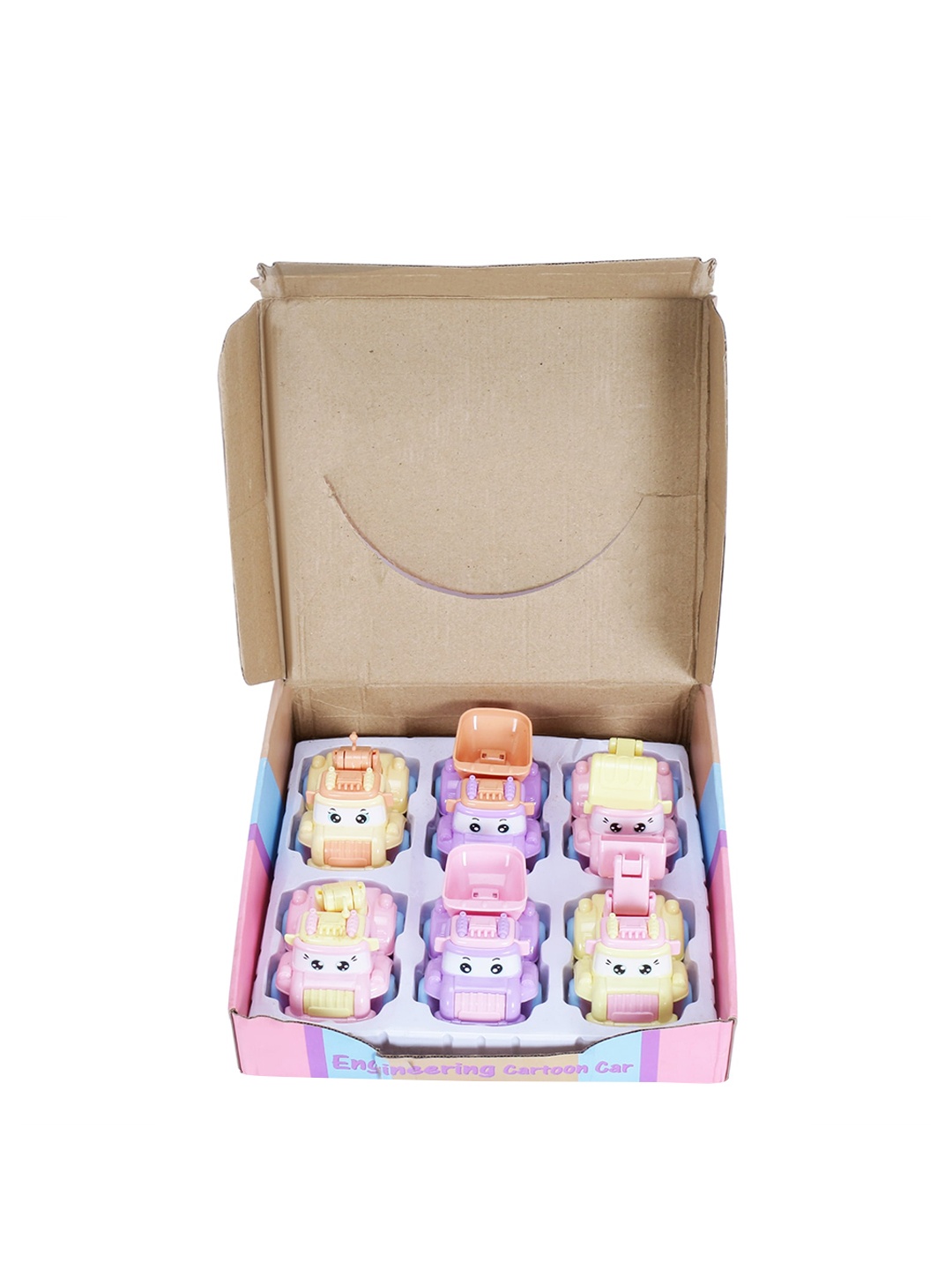 

POKORY Set Of 6 Power Toy Vehicles, Pink