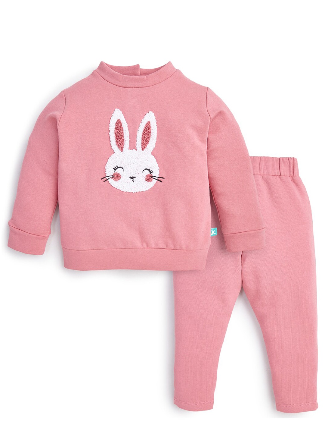 

JusCubs Girls Graphic Printed Pure Cotton T-shirt with Pyjamas, Pink