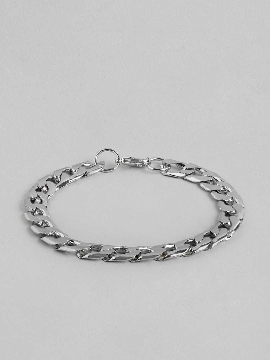 

PARIS HAMILTON Men Oxidised Silver-Plated Stainless Steel Link Bracelet