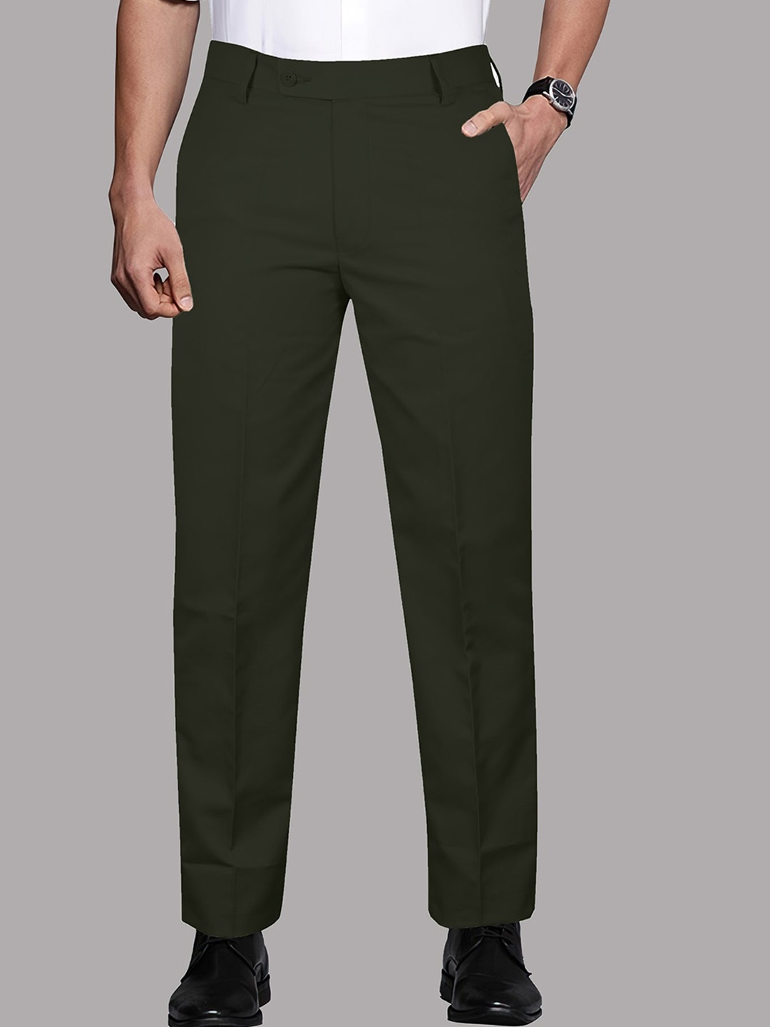 

Jb Just BLACK Men Urban Slim Slim Fit Trousers, Green
