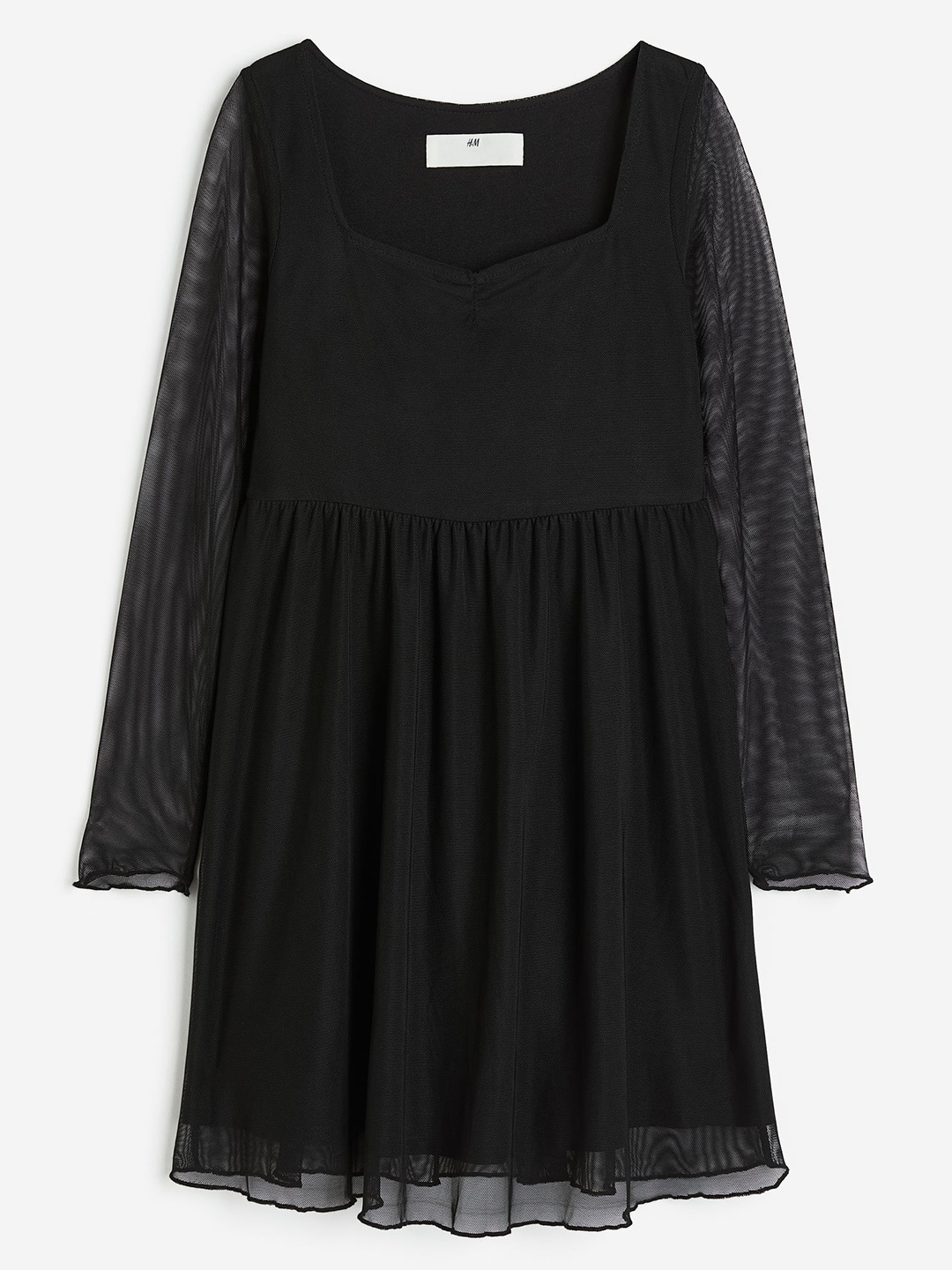 

H&M Girls Long-Sleeved Dress, Black